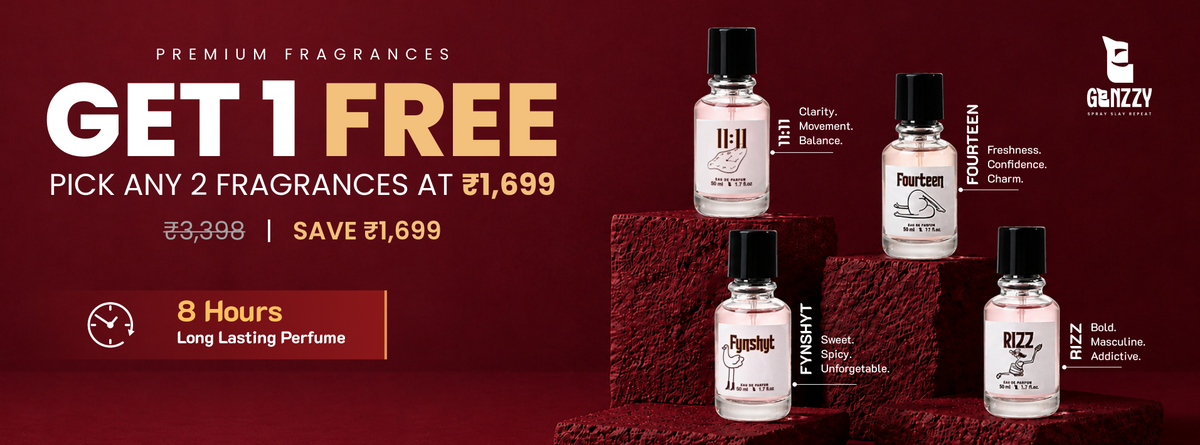 GENZZY Rakhi offer — buy 1 get 1 free on 50ml eau de parfum